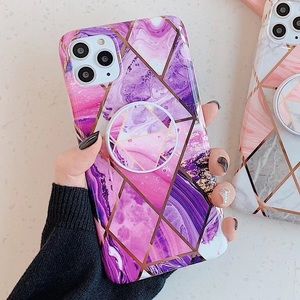 iPhone 11/Pro/Pro Max Purple Case W/ Pop Socket